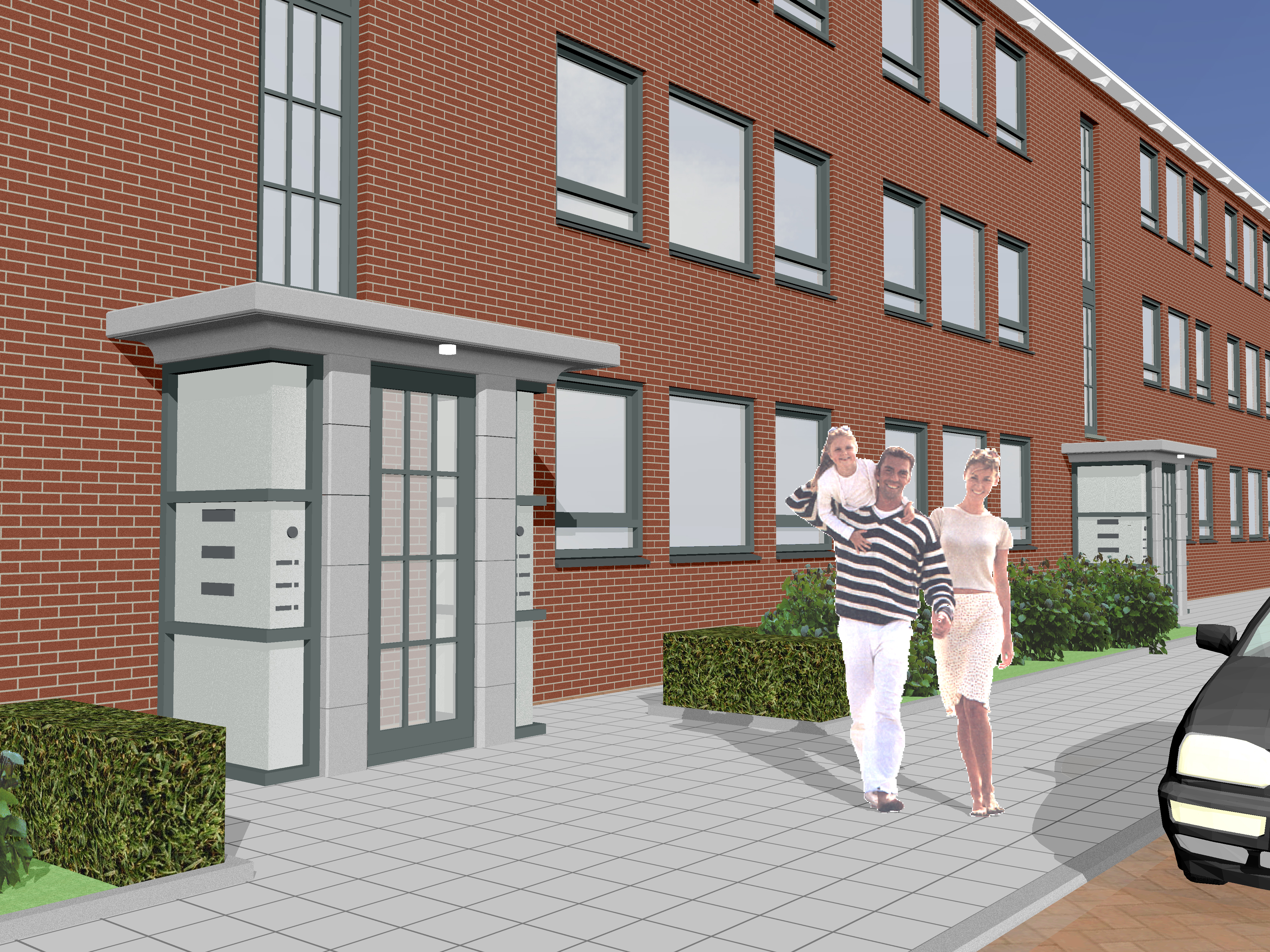 diverse renovaties met nieuwe entree's Prinsenhof Leidschendam - 4